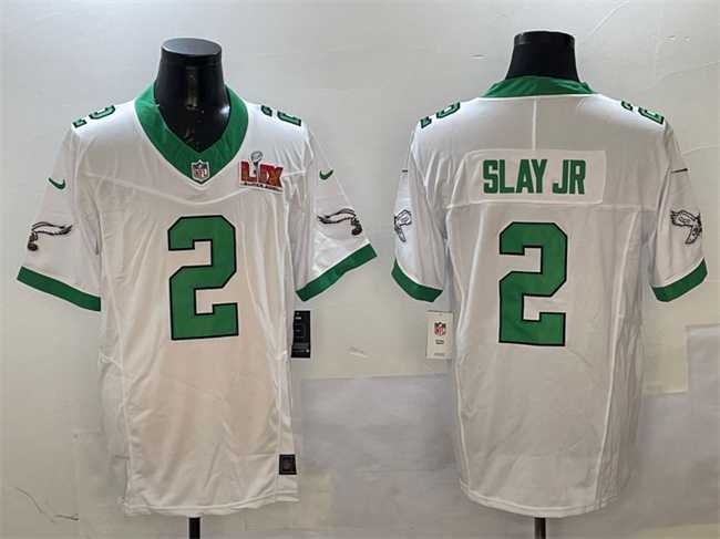 Men's Philadelphia Eagles #2 Darius Slay Jr. White 2025 Super Bowl LIX Patch F.U.S.E. Vapor Untouchable Limited Stitched Jersey,We sell and wholesale Men's Philadelphia Eagles #2 Darius Slay Jr. White 2025 Super Bowl LIX Patch F.U.S.E. Vapor Untouchable Limited Stitched Jersey on line form chian!